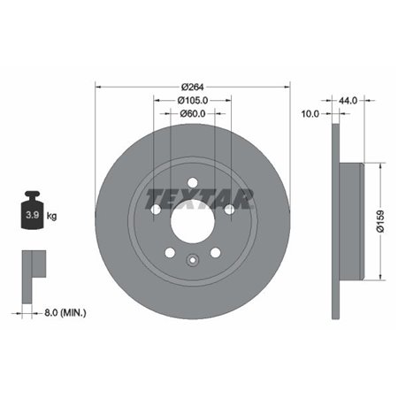 92275303 Brake Disc TEXTAR