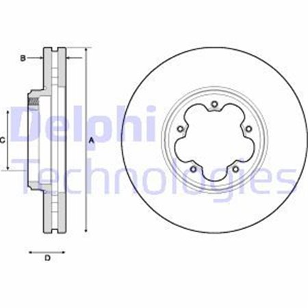 BG9150 Bromsskiva DELPHI