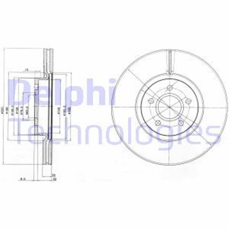 BG4056C Тормозной диск DELPHI