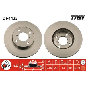 DF4435 Тормозной диск TRW - Top1autovaruosad