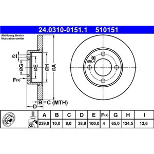 24.0310-0151.1 Тормозной диск ATE - Top1autovaruosad