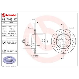 08.7165.1X Piduriketas BREMBO - Top1autovaruosad