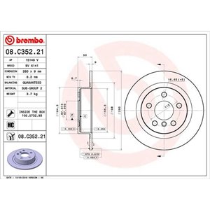 08.C352.21  Piduriketas BREMBO 