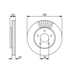 0 986 479 091  Brake disc BOSCH 