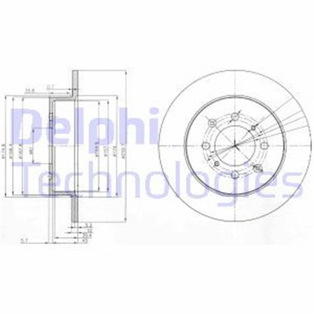 BG3793 Brake Disc DELPHI