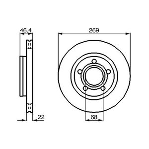 0 986 478 574  Brake disc BOSCH 