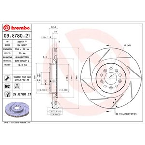 09.8780.21 Brake Disc BREMBO - Top1autovaruosad