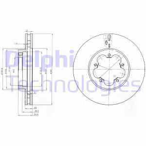 BG4007  Brake disc DELPHI 