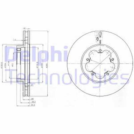 BG4007 Brake Disc DELPHI