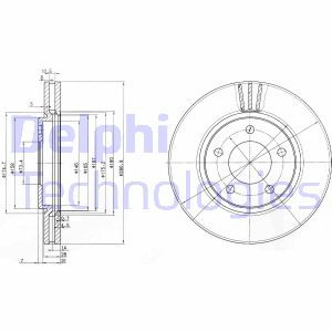 BG3715  Brake disc DELPHI 