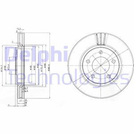 BG3715 Bromsskiva DELPHI