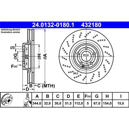 24.0132-0180.1 Brake Disc ATE