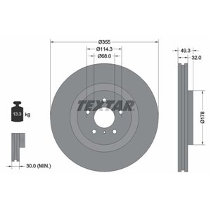 92199105 Тормозной диск TEXTAR    98200 1 - Top1autovaruosad