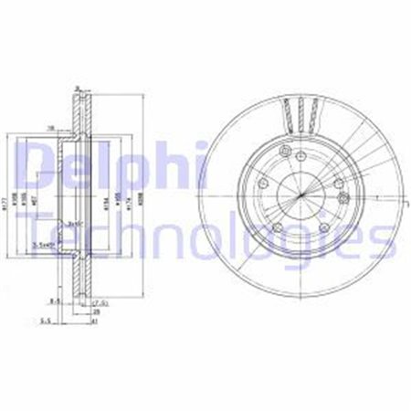 BG3240C Bromsskiva DELPHI