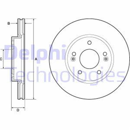 BG4745C Тормозной диск DELPHI