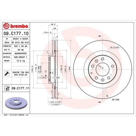 09.C177.11 Brake Disc BREMBO