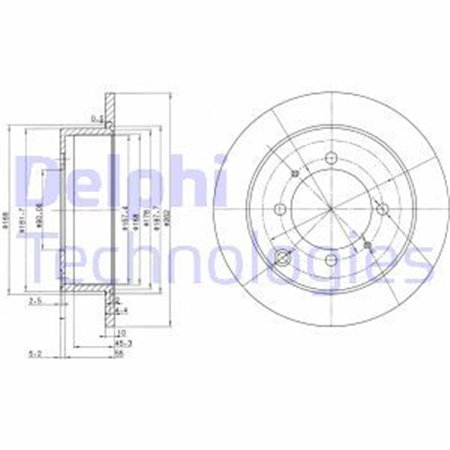 BG3400 Brake Disc DELPHI