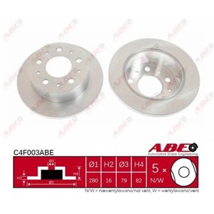 C4F003ABE  Brake disc ABE  - Top1autovaruosad