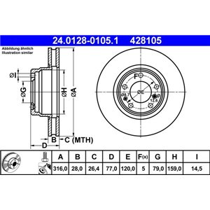 24.0128-0105.1 Тормозной диск ATE - Top1autovaruosad