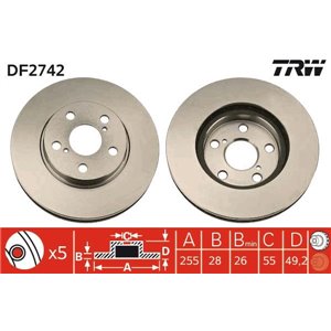 DF2742 Bromsskiva TRW - Top1autovaruosad