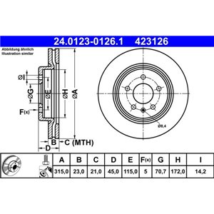 24.0123-0126.1 Тормозной диск ATE     