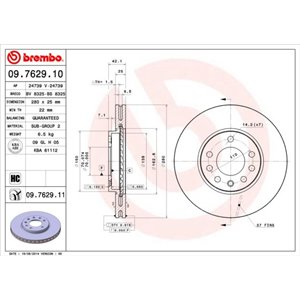 09.7629.11  Brake disc BREMBO 