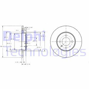 BG2454  Brake disc DELPHI 