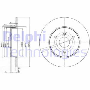 BG3526 Bromsskiva DELPHI - Top1autovaruosad