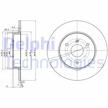 BG3526 Brake Disc DELPHI