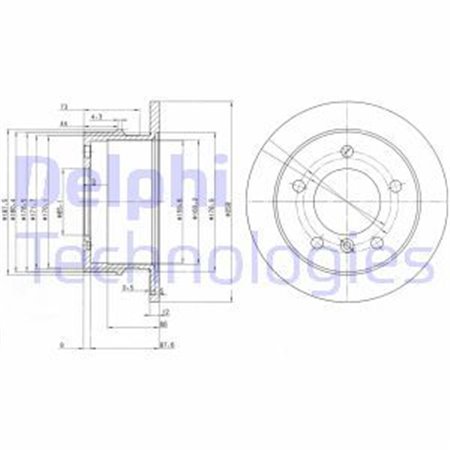 BG3235 Brake Disc DELPHI