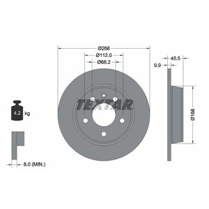 92074303 Тормозной диск TEXTAR     