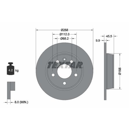 92074303 Brake Disc TEXTAR