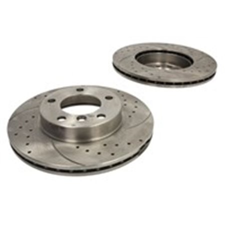 SPEEDMAX 5201-01-0553PTUO - SPEEDMAX CERT. TUV drilled/slotted brake discs set (2 pcs.), SPEEDMAX, Ventilated, Cut-Drilled, fron