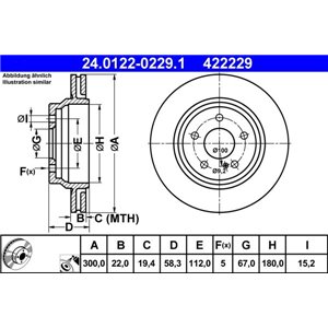 24.0122-0229.1 Тормозной диск ATE     