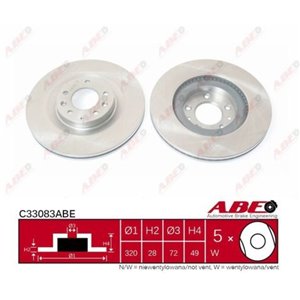 C33083ABE Brake Disc ABE - Top1autovaruosad