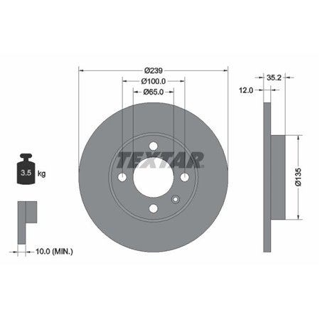 92010603 Brake Disc TEXTAR