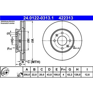 24.0122-0313.1 Тормозной диск ATE - Top1autovaruosad