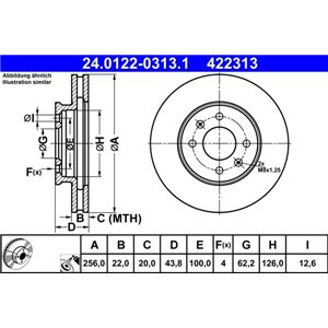 24.0122-0313.1 Тормозной диск ATE     