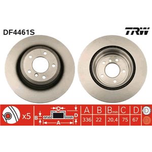 DF4461S Brake Disc TRW - Top1autovaruosad