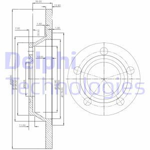 BG2987  Brake disc DELPHI 