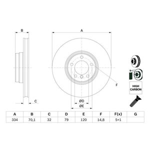 0 986 478 623 Brake Disc BOSCH - Top1autovaruosad