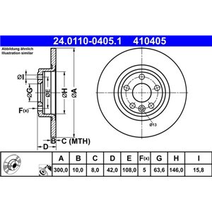 24 0110-0405 1 Тормозной диск ATE      - Top1autovaruosad