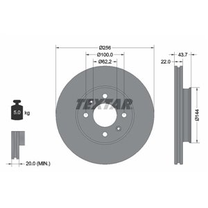 92304603 Тормозной диск TEXTAR      - Top1autovaruosad