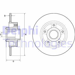 BG9137RS Тормозной диск DELPHI - Top1autovaruosad