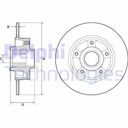 BG9137RS Brake Disc DELPHI