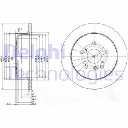 BG3779 Brake Disc DELPHI