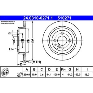 24.0310-0271.1 Brake Disc ATE - Top1autovaruosad