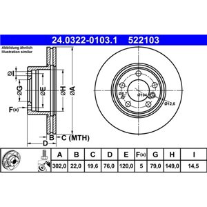 24.0322-0103.1 Тормозной диск ATE - Top1autovaruosad