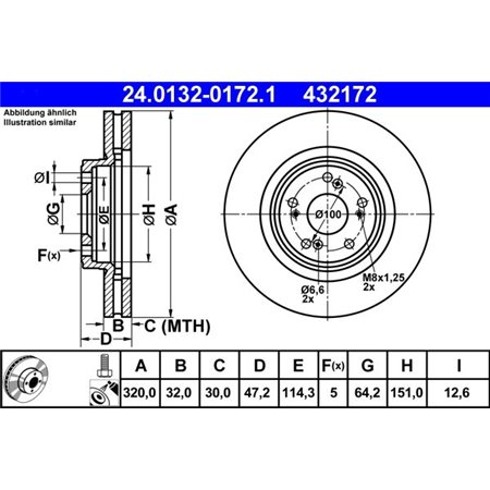 24.0132-0172.1 Brake Disc ATE