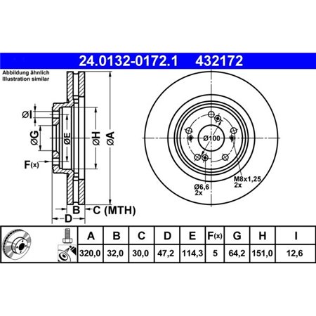 24.0132-0172.1 Тормозной диск ATE